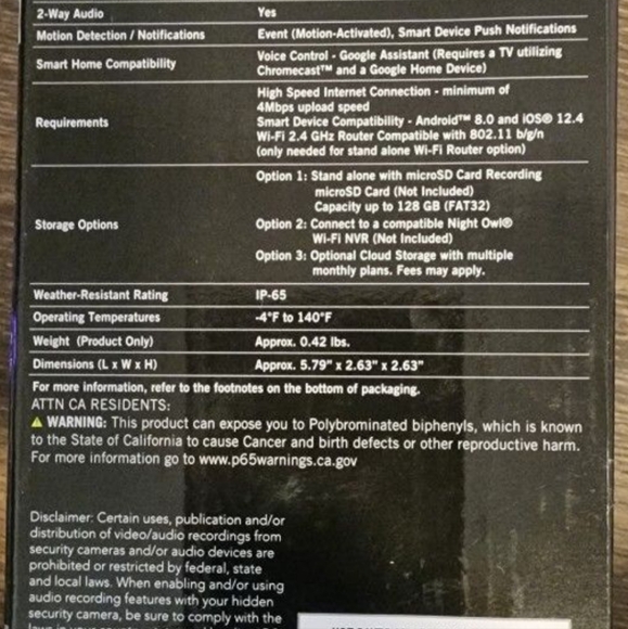 Night Owl Panoramic HD Wi-Fi IP Camera - Picture 4 of 4